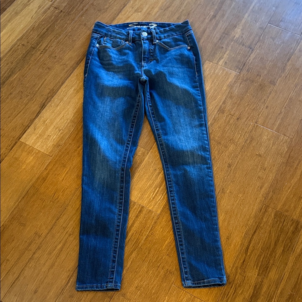 Seven7 Dark Blue Women's Skinny Jeans
